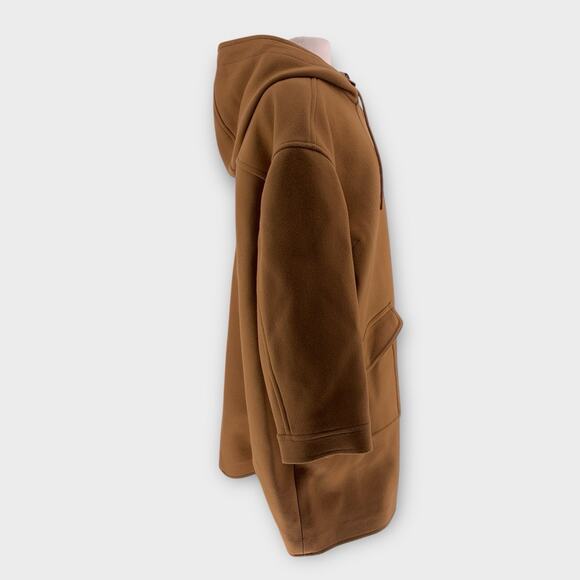 Madewell Lynnford Coat Hooded Wool Blend Winter Classic Trench Camel Plus 3X - Picture 5 of 16